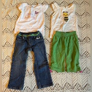 Vintage Gymboree Set Size 2T Embroidered 3-D Details Adorable Spring Designs